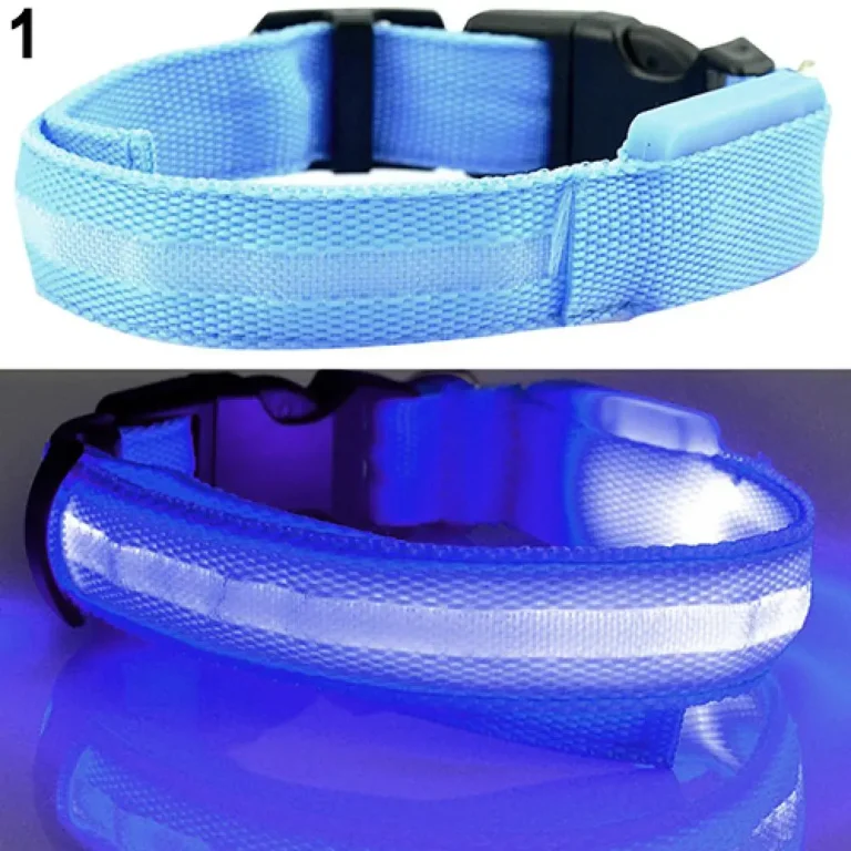 Puppy Collar Dog Cat Night Safety Flashing Luminous LED Light Adjustable Pet Collar Dog Supplies