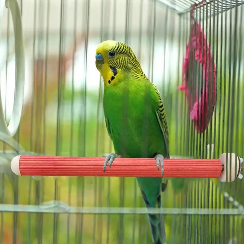 Bird Wood Perch Stand Wooden Natural Bird Perches For Conures Parrot Stand Cage Accessories For Small Or Medium Parrots Conures - Image 3