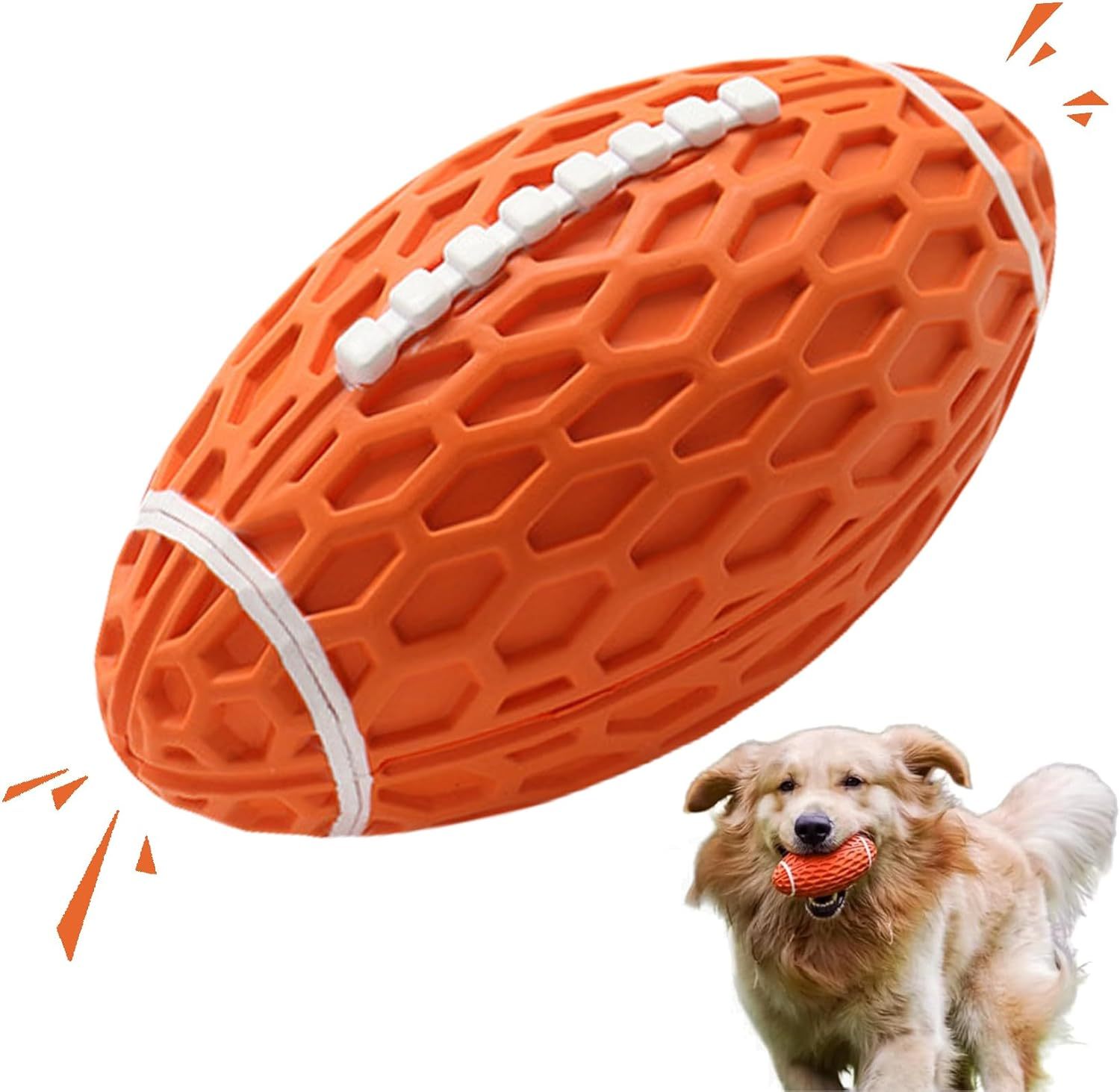 Dog Toys Durable And Squeaky Rugby Dog Toy, Perfect For Aggressive Chewers, Large Dogs, And Rough Playtime - Image 6