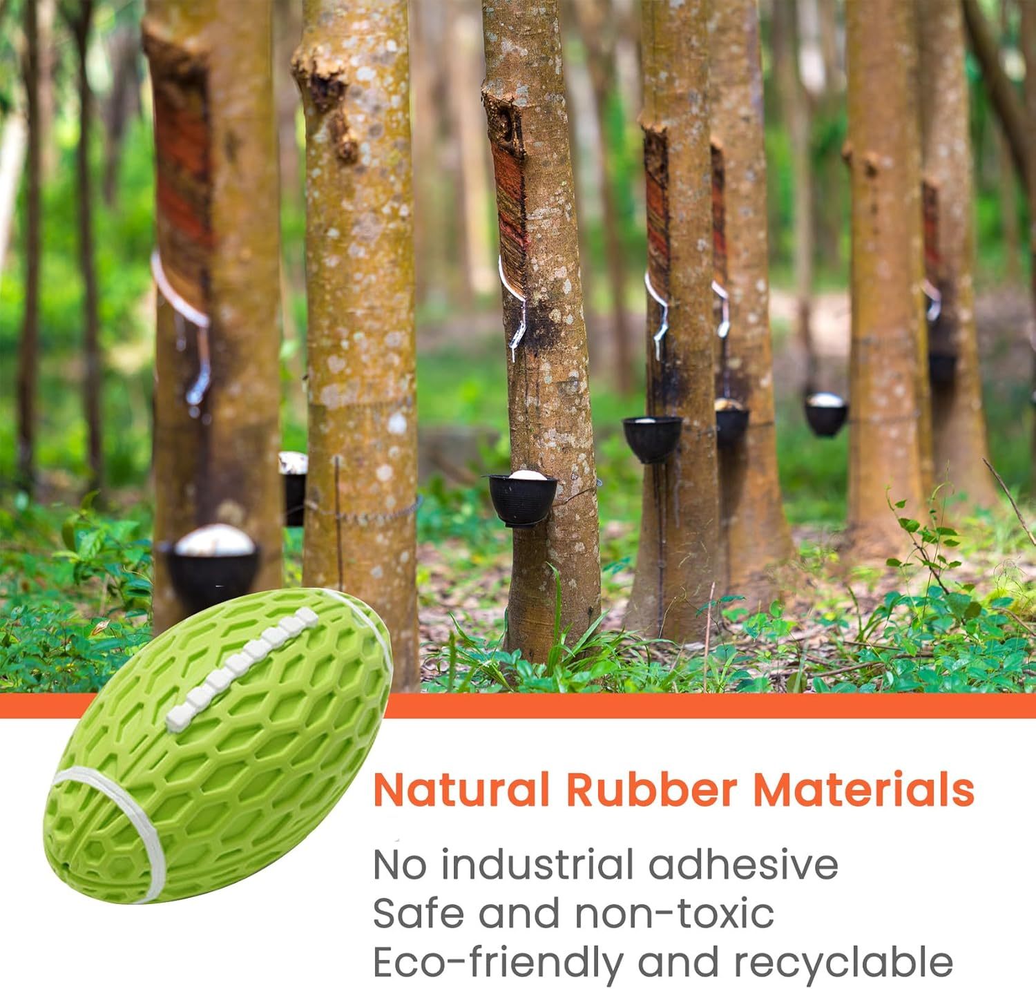 Dog Toys Durable And Squeaky Rugby Dog Toy, Perfect For Aggressive Chewers, Large Dogs, And Rough Playtime - Image 3