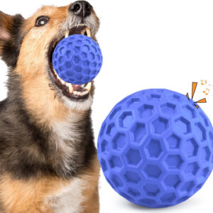 Squeaky Dog Toys For Aggressive Chewers, Indestructible Dog Balls For Aggressive Chewers, Squeaky Balls For Dogs,Interactive Dog Toys For Large Dogs,Funny Dog Squeaky Ball Heavy Duty Dog Toy