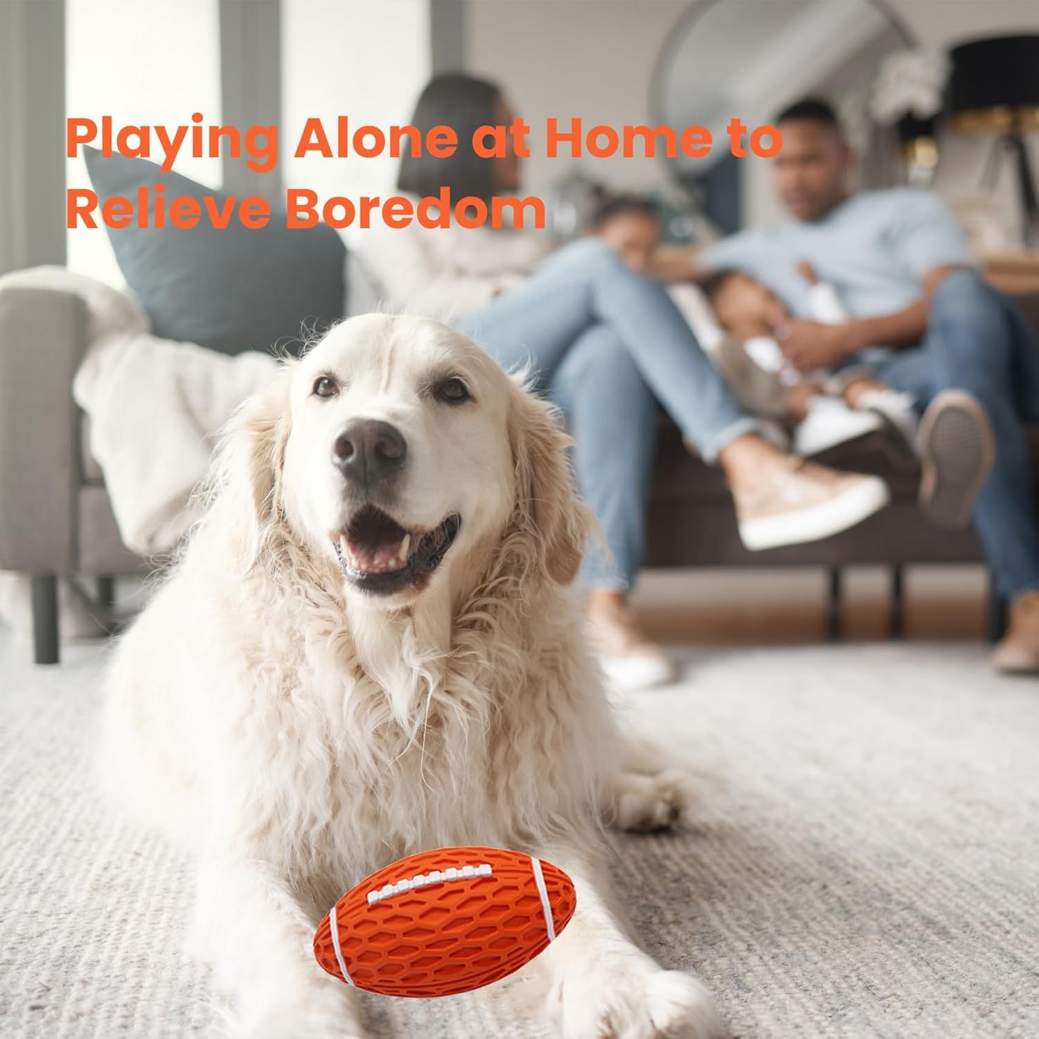 Dog Toys Durable And Squeaky Rugby Dog Toy, Perfect For Aggressive Chewers, Large Dogs, And Rough Playtime - Image 4