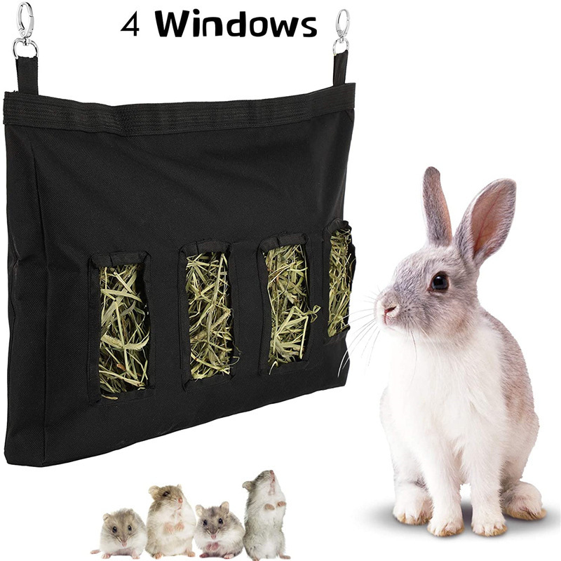 Rabbit Hay Feeder Bag, Guinea Pig Hay Feeder, Guinea Pig Hay Feeder Storage, Hanging Rabbit Hay Feeder Bag For Guinea Pigs Bunnies Chinchillas - Image 8