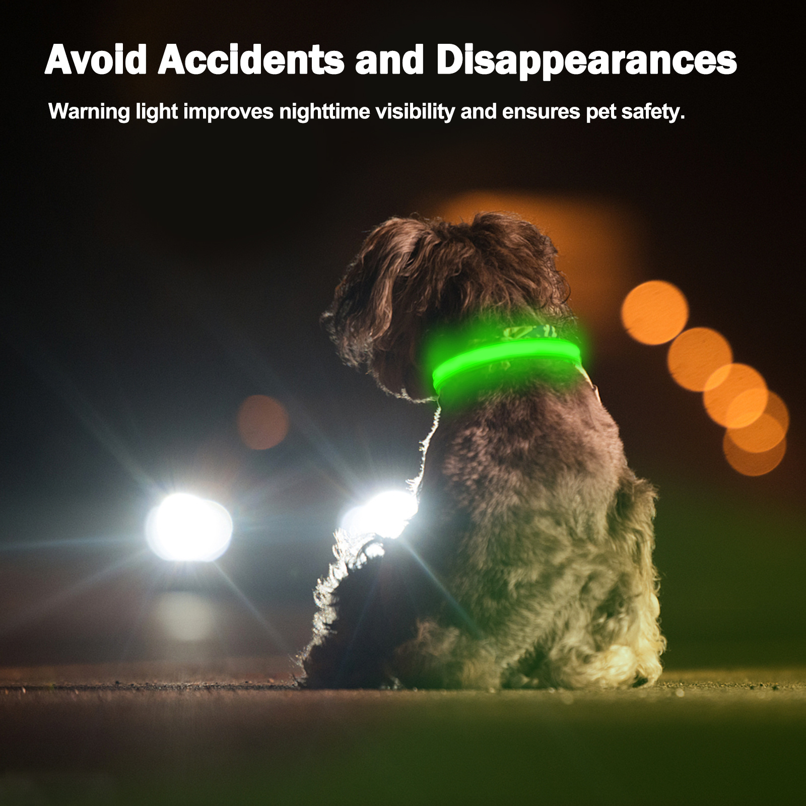 Light Up Dog Collar - Dog Collar Lights For The Dark Night, Adjustable Flashing Dog Collar Rechargeable, LED Dog Collar With 3 Flash Modes For Large, Medium And Small Dogs--Size S - Image 7