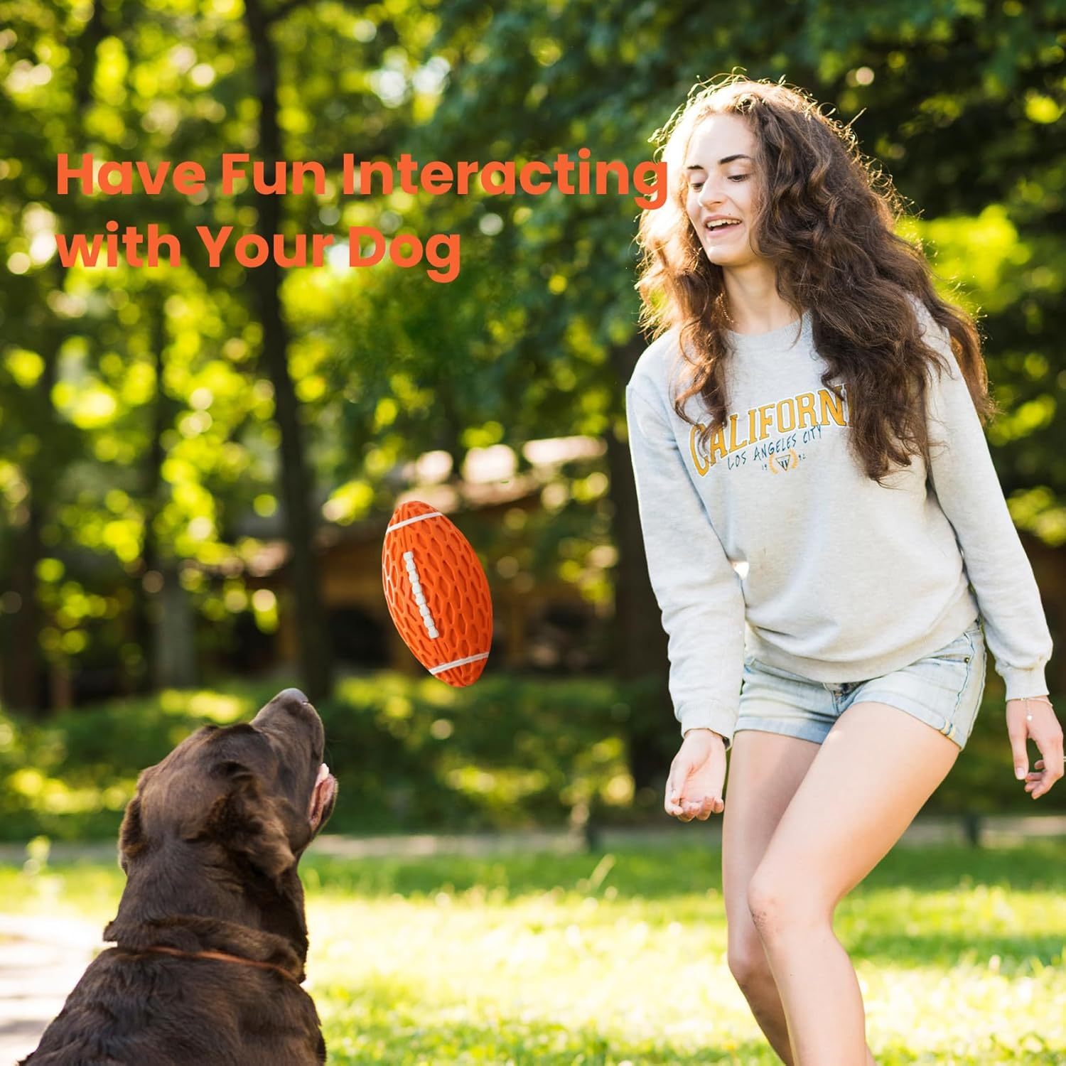 Dog Toys Durable And Squeaky Rugby Dog Toy, Perfect For Aggressive Chewers, Large Dogs, And Rough Playtime - Image 9