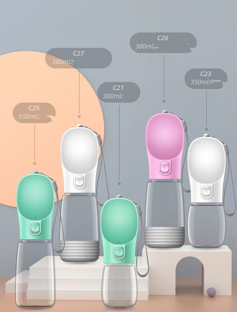 Pets Go Out Portable Water Cup Dog Waterer Feeding Water Bottle Pet Supplies - Image 5